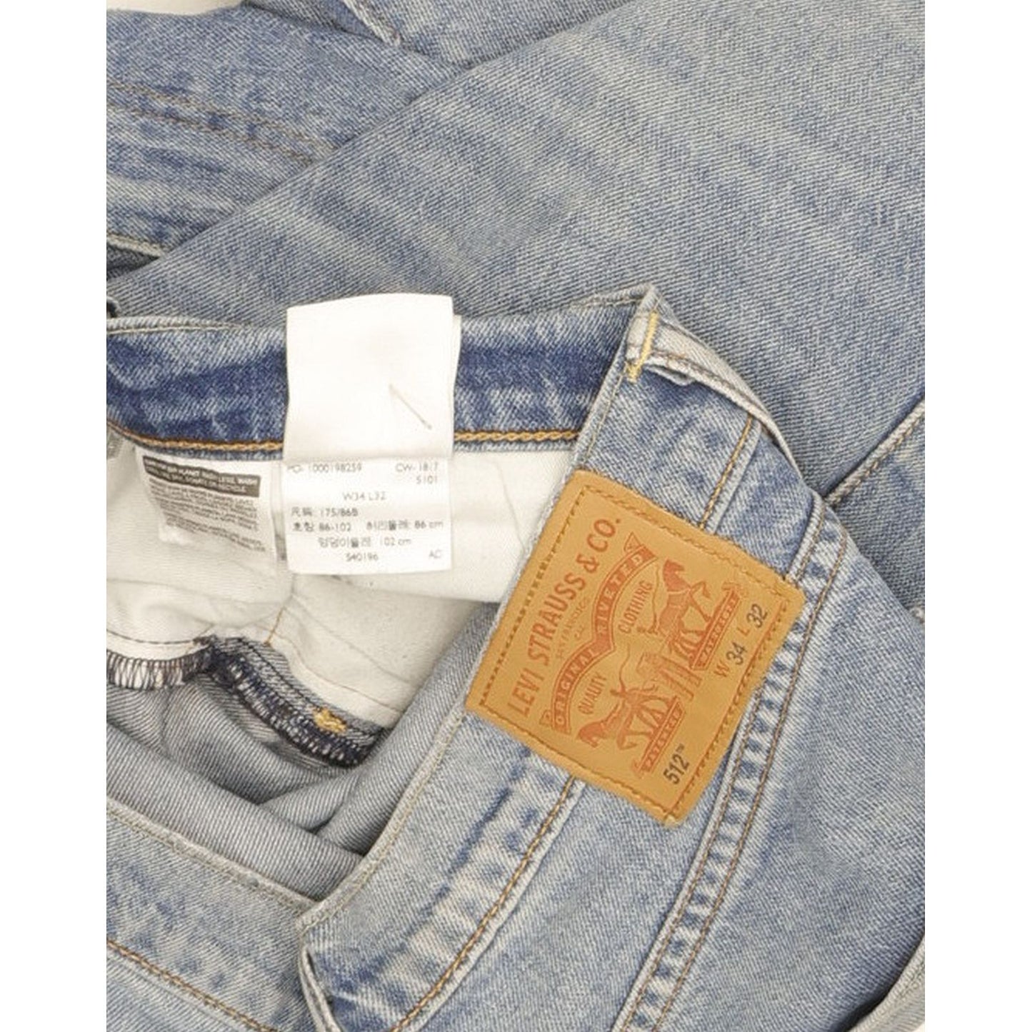 Levi's 512 Men Blue Tapered Slim Stretch Jeans W34 L31