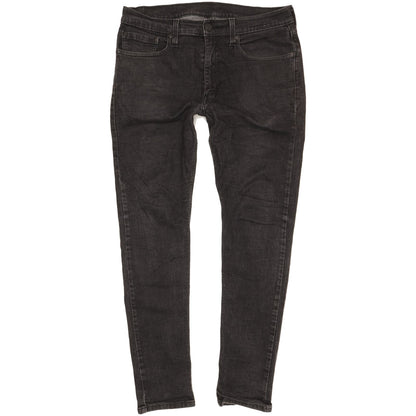 Levi's 512 Men Black Tapered Slim Stretch Jeans W34 L31