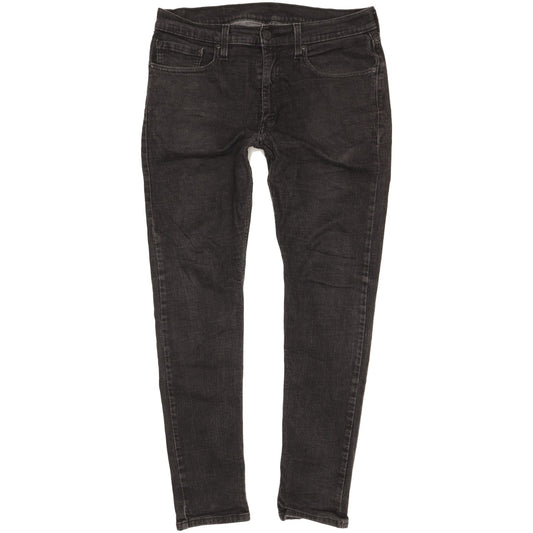 Levi's 512 Men Black Tapered Slim Stretch Jeans W34 L31