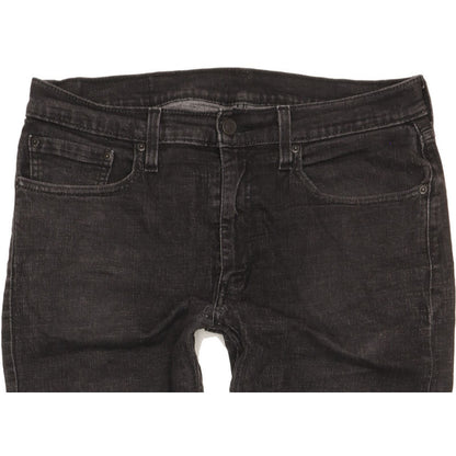 Levi's 512 Men Black Tapered Slim Stretch Jeans W34 L31