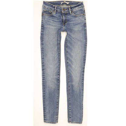 Levi's 711 Women Blue Skinny Slim Stretch Jeans W25 L28