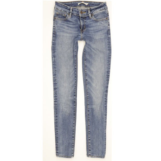 Levi's 711 Women Blue Skinny Slim Stretch Jeans W25 L28