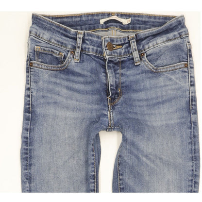 Levi's 711 Women Blue Skinny Slim Stretch Jeans W25 L28