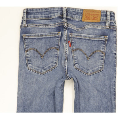 Levi's 711 Women Blue Skinny Slim Stretch Jeans W25 L28