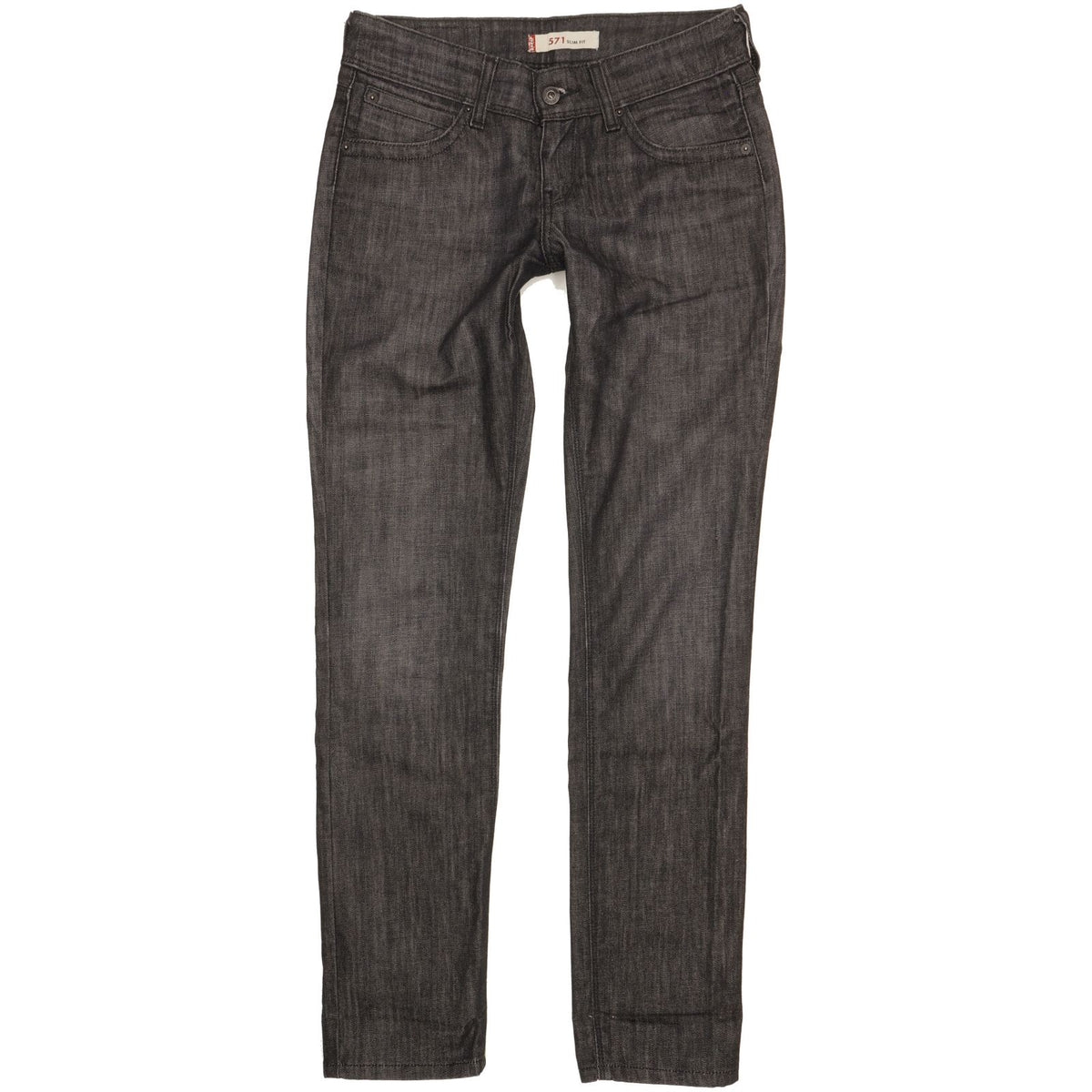 Levi's 571 Women Black Straight Slim Stretch Jeans W29 L32
