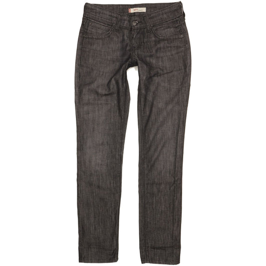 Levi's 571 Women Black Straight Slim Stretch Jeans W29 L32
