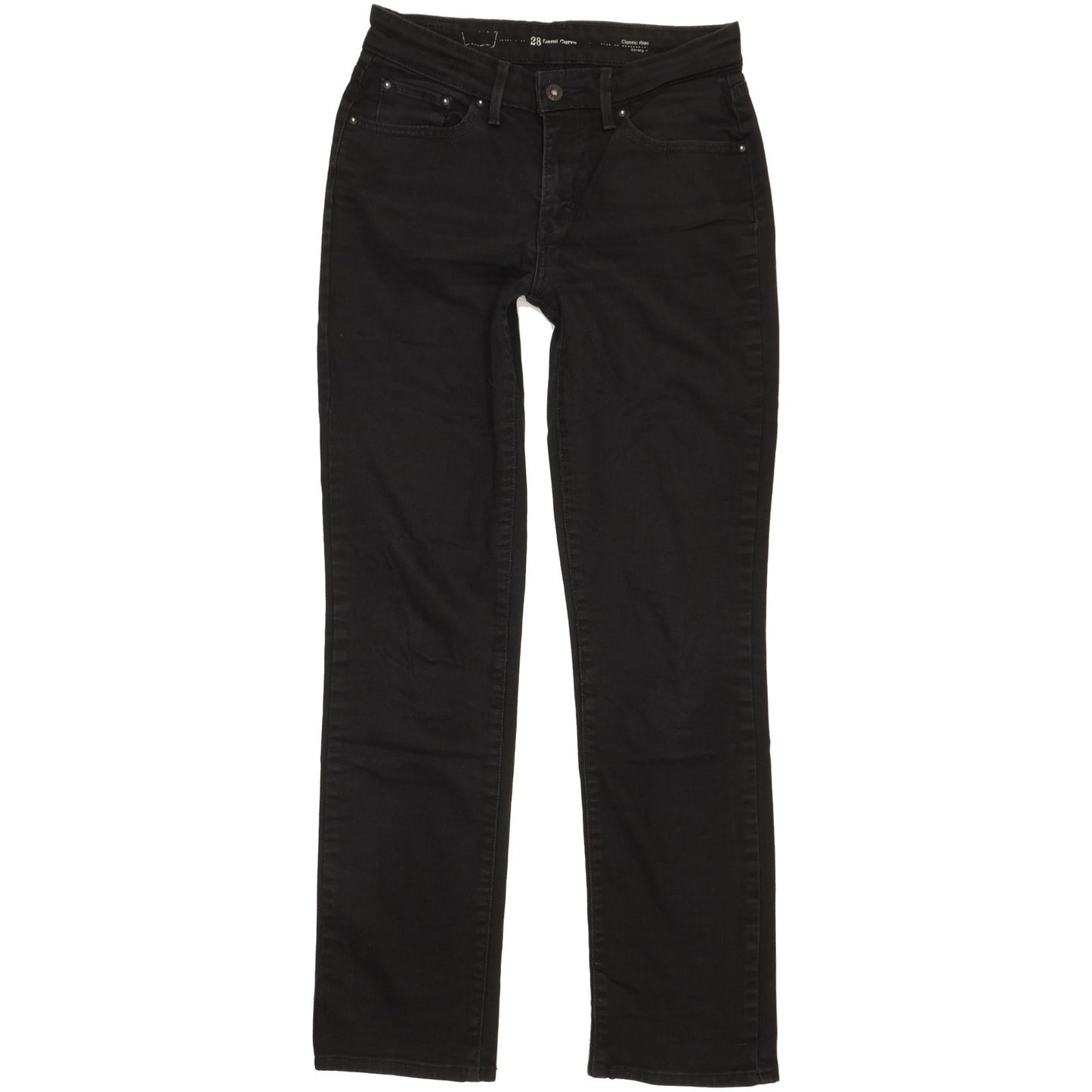 Levi's Demi Curve Women Black Straight Classic Stretch Jeans W28 L31