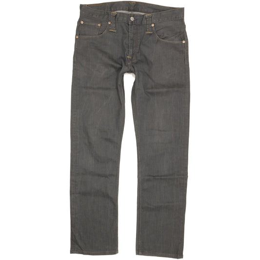 Levi's 504 Men Grey Straight Regular Stretch Jeans W34 L32