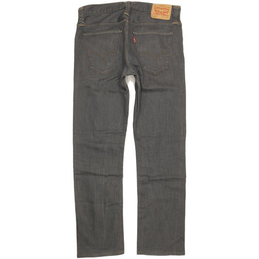 Levi's 504 Men Grey Straight Regular Stretch Jeans W34 L32