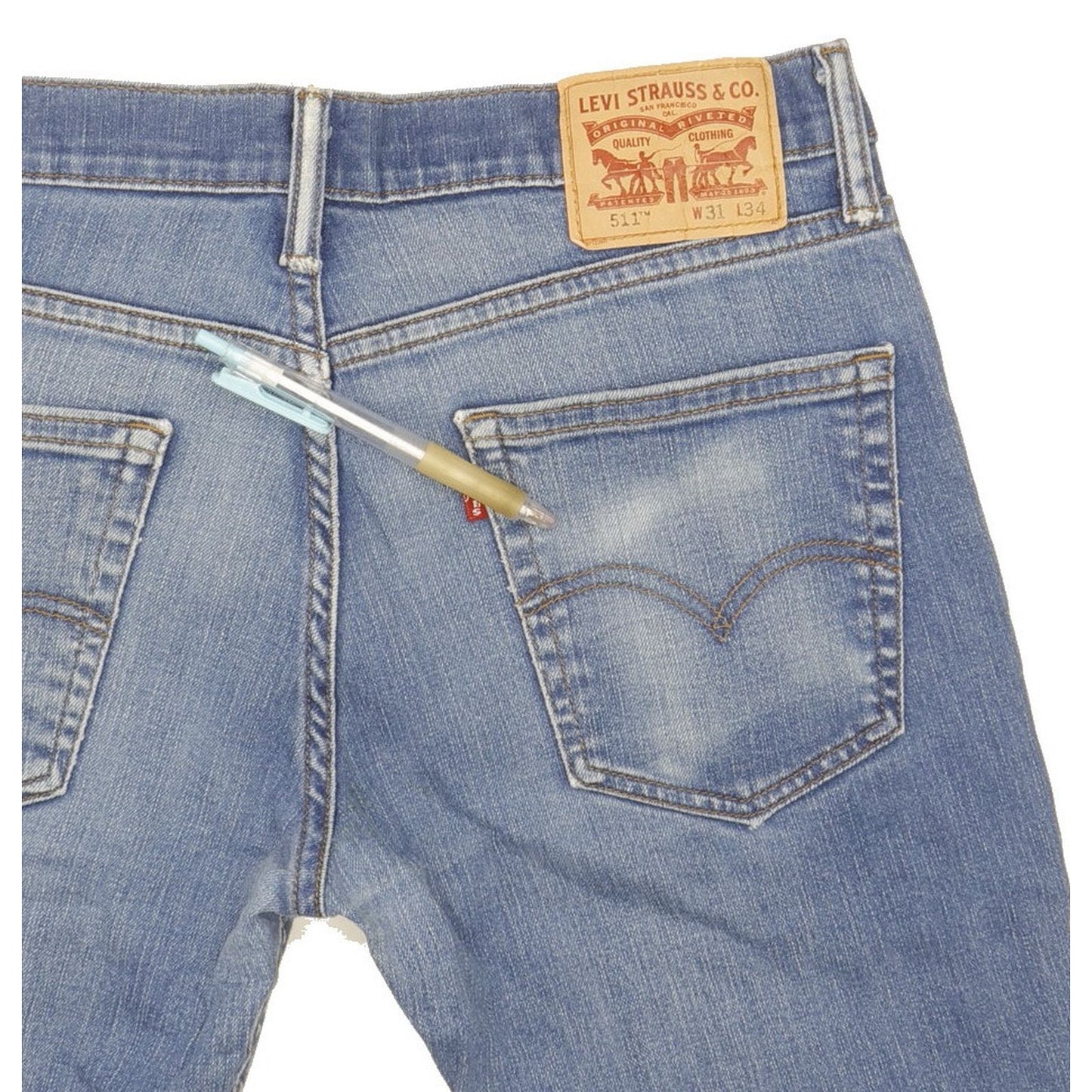 Levi's 511 Men Blue Straight Slim Stretch Jeans W31 L32