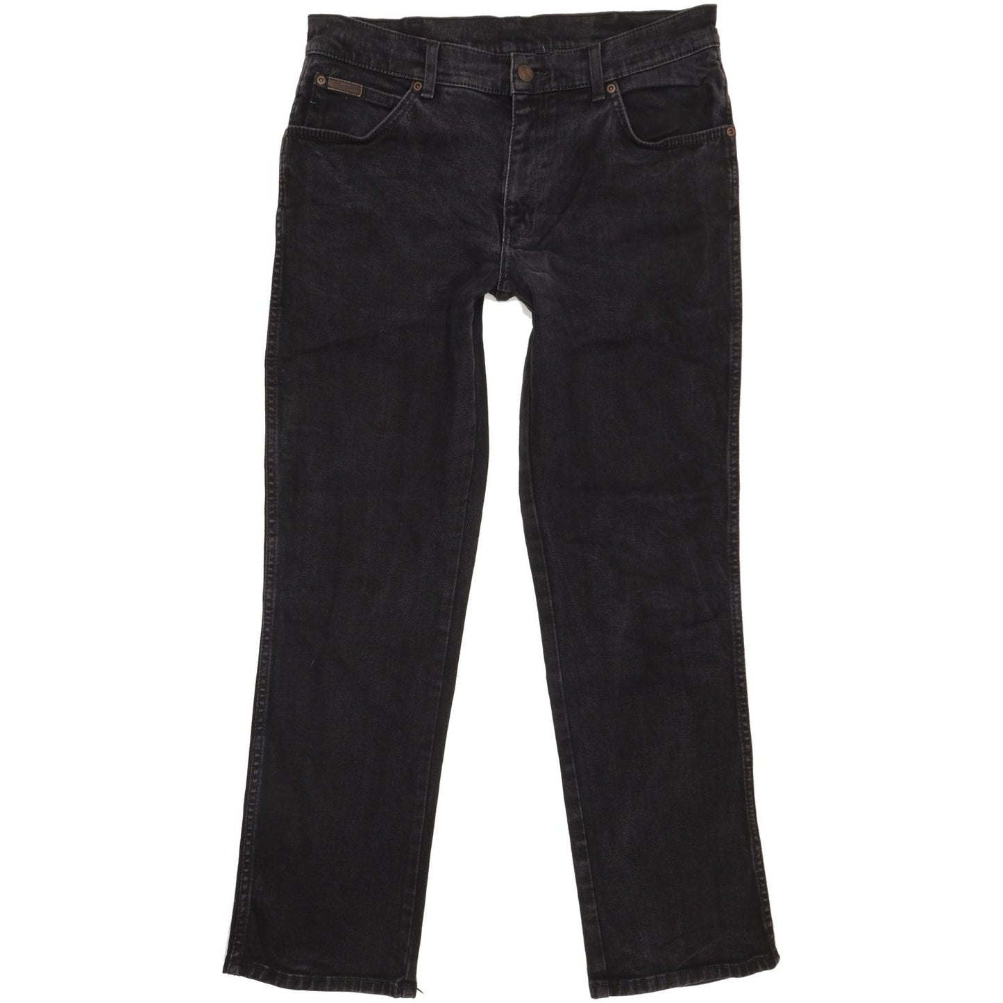 Wrangler Texas Men Black Straight Regular Stretch Jeans W34 L31