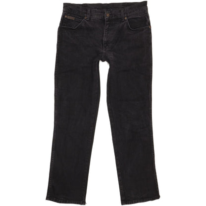 Wrangler Texas Men Black Straight Regular Stretch Jeans W34 L31