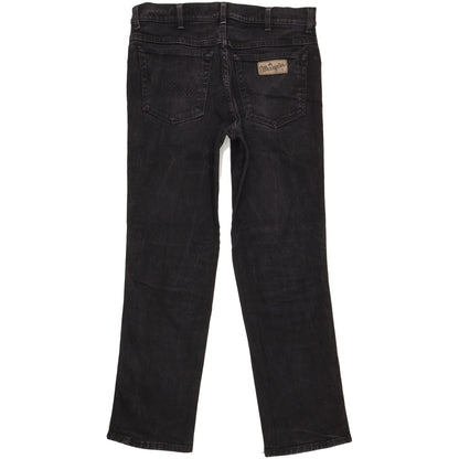 Wrangler Texas Men Black Straight Regular Stretch Jeans W34 L31