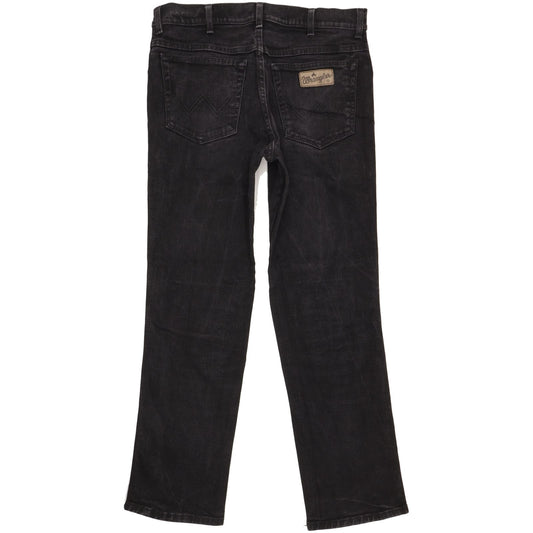 Wrangler Texas Men Black Straight Regular Stretch Jeans W34 L31