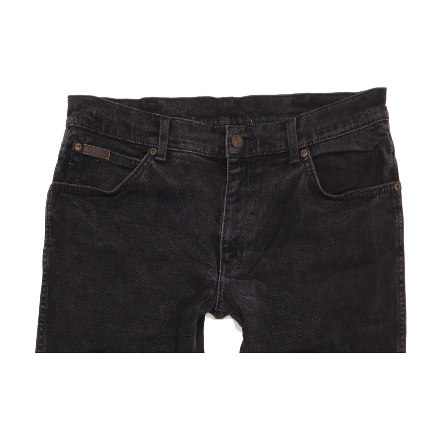 Wrangler Texas Men Black Straight Regular Stretch Jeans W34 L31