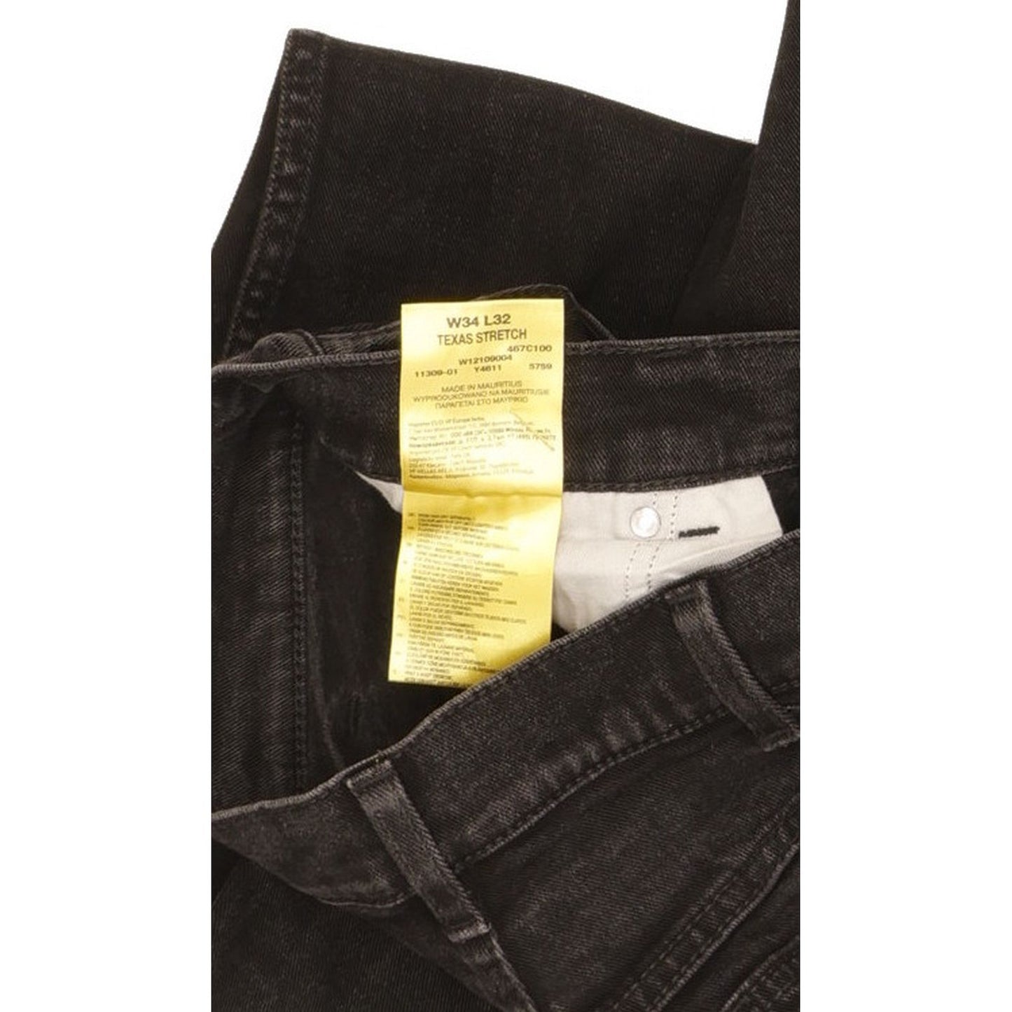Wrangler Texas Men Black Straight Regular Stretch Jeans W34 L31