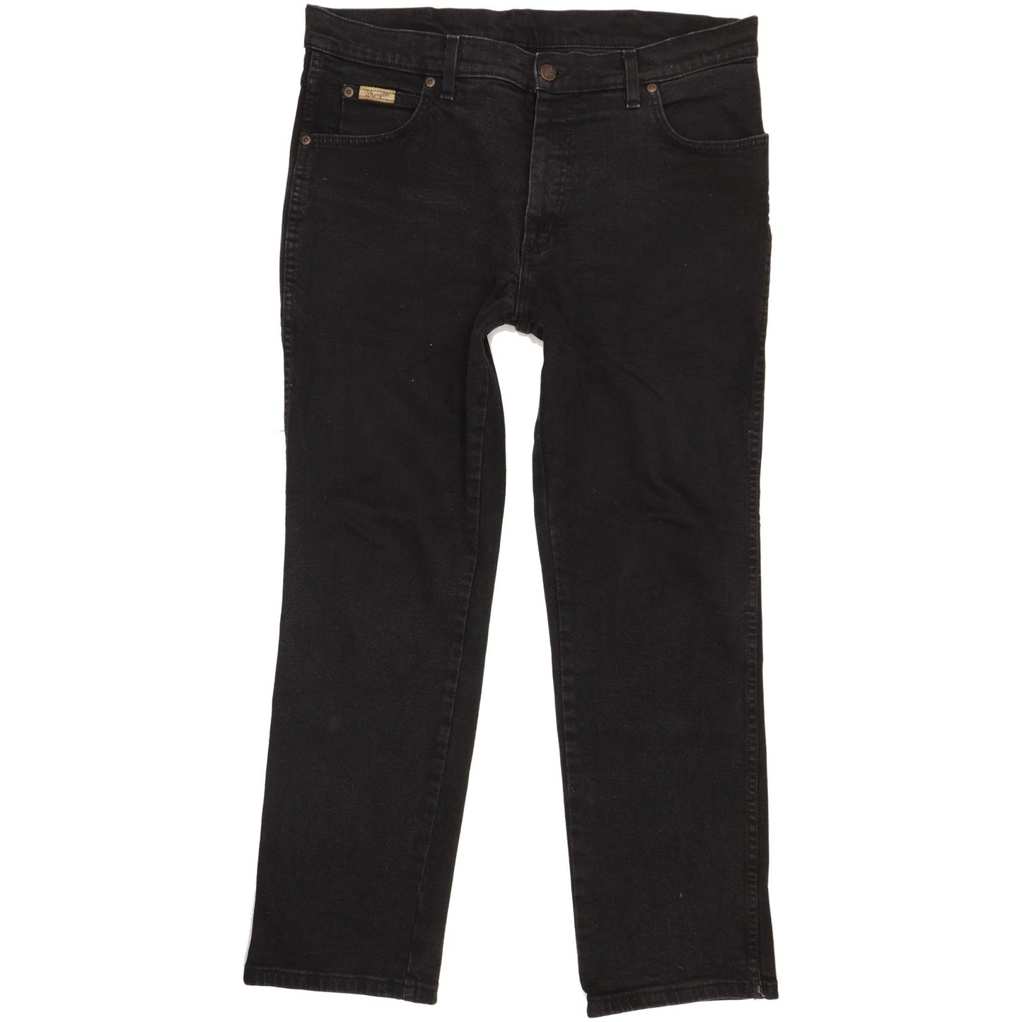 Wrangler Texas Men Black Straight Regular Stretch Jeans W34 L29