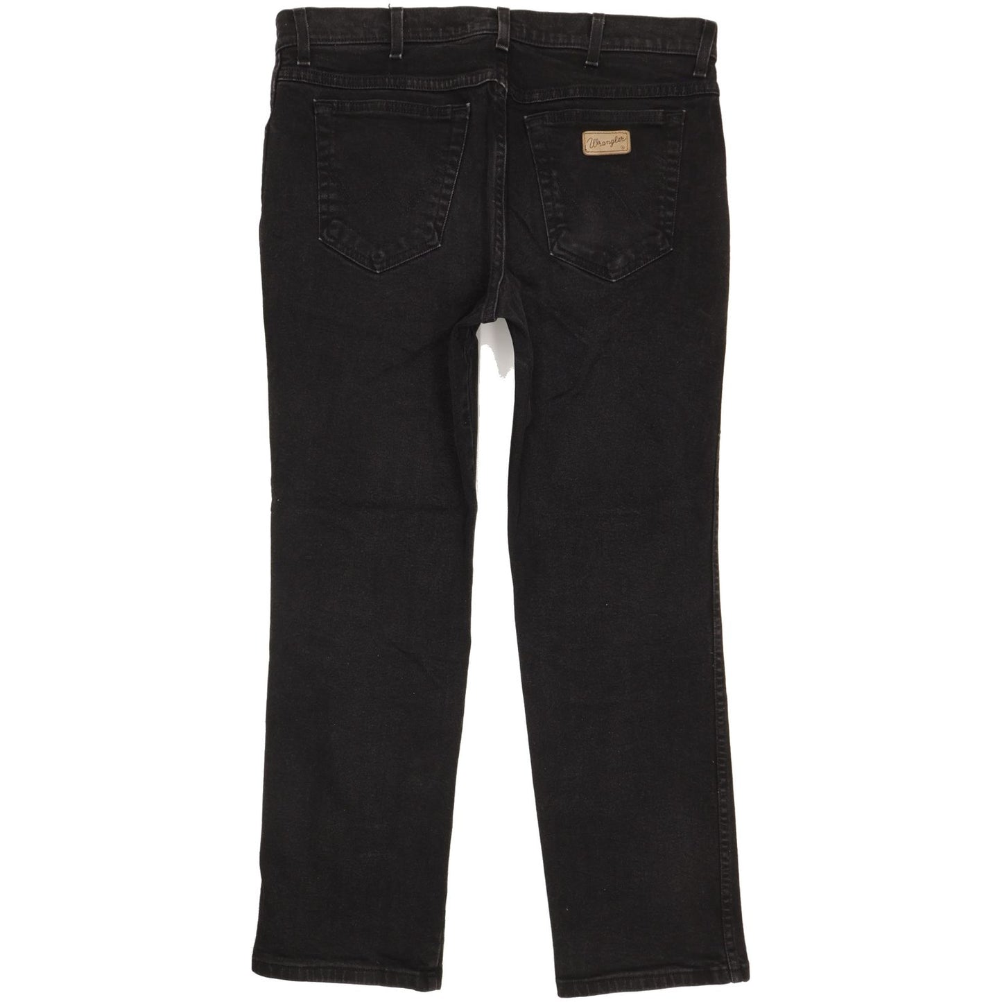 Wrangler Texas Men Black Straight Regular Stretch Jeans W34 L29