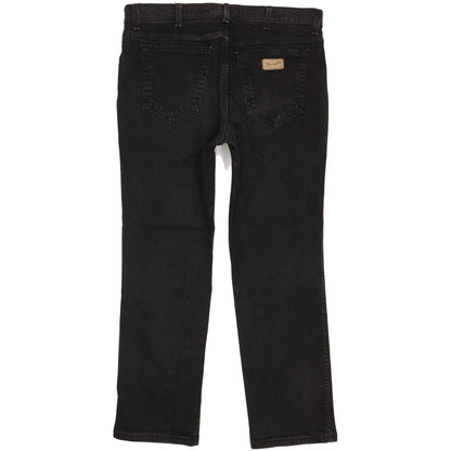 Wrangler Texas Men Black Straight Regular Stretch Jeans W34 L29