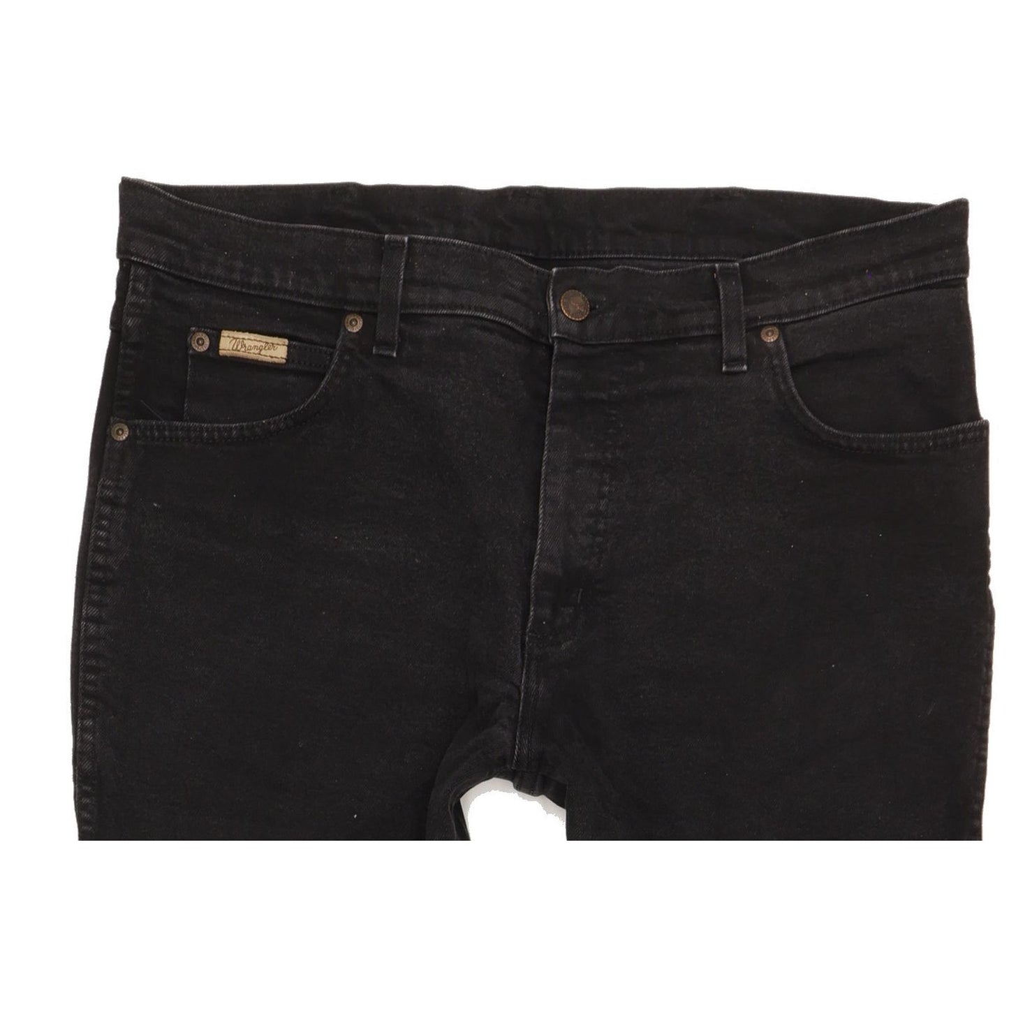 Wrangler Texas Men Black Straight Regular Stretch Jeans W34 L29