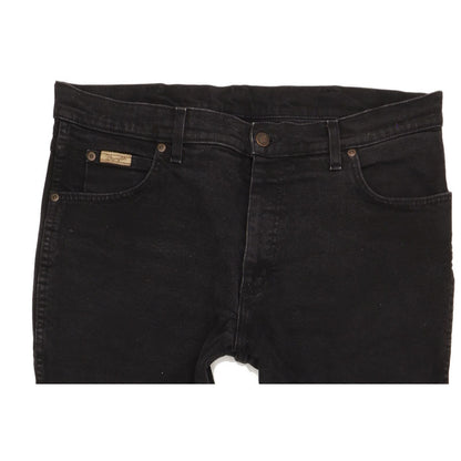 Wrangler Texas Men Black Straight Regular Stretch Jeans W34 L29