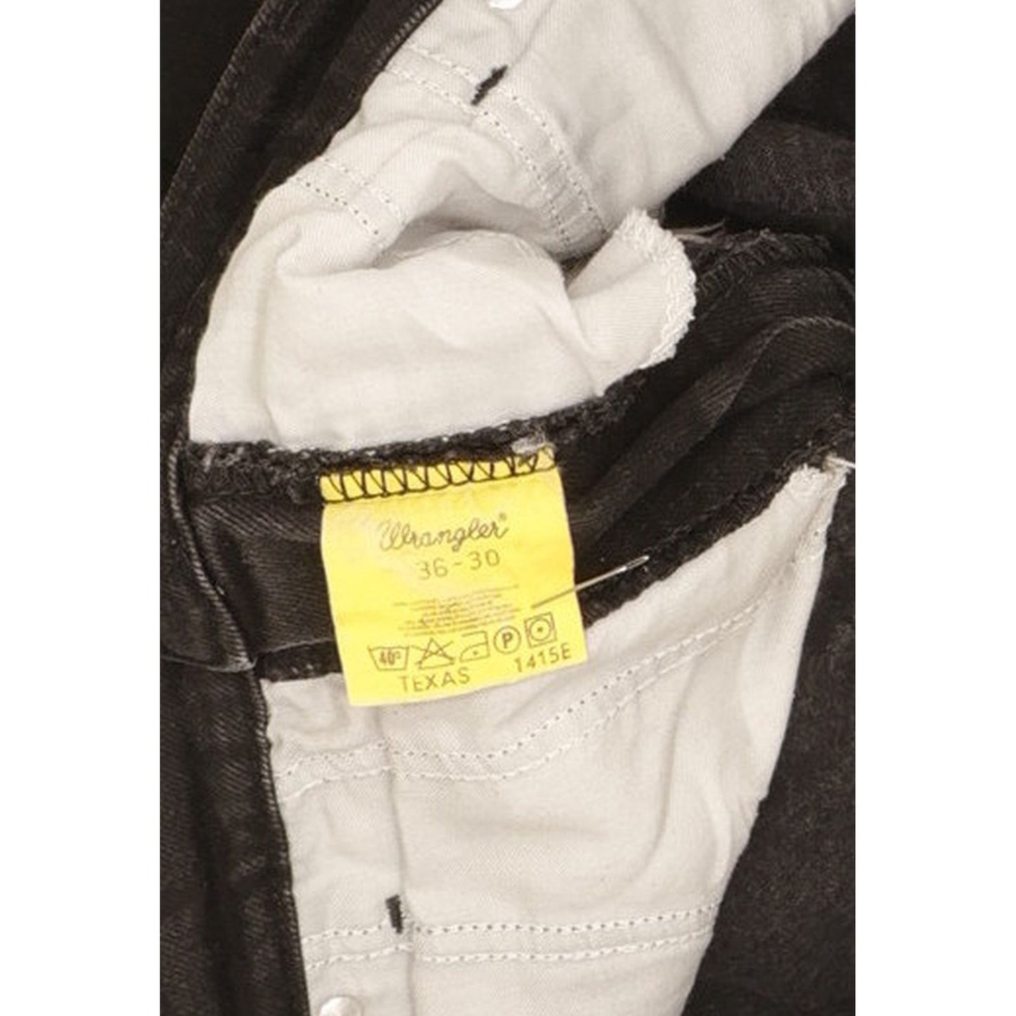 Wrangler Texas Men Black Straight Regular Stretch Jeans W34 L29