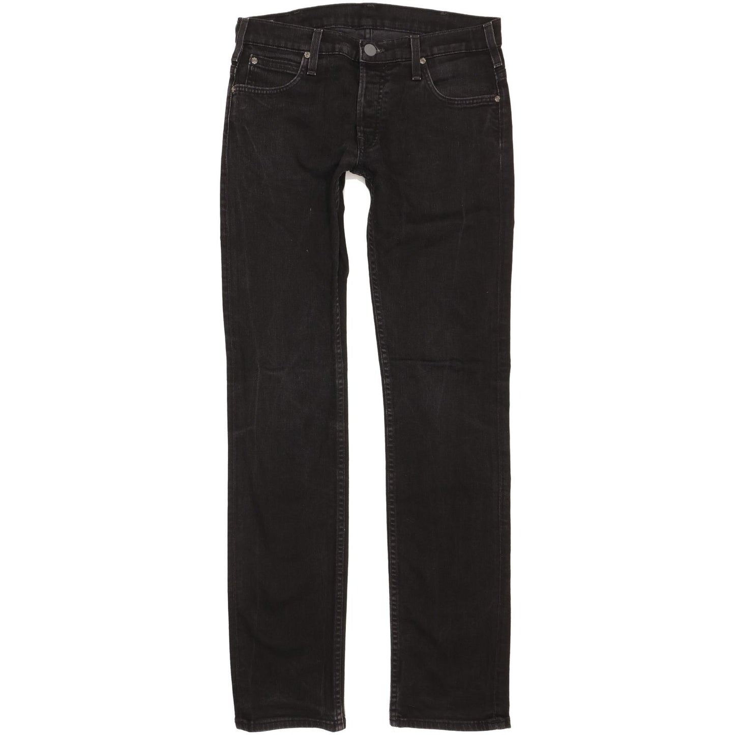 Lee Powell Men Black Straight Slim Stretch Jeans W31 L34