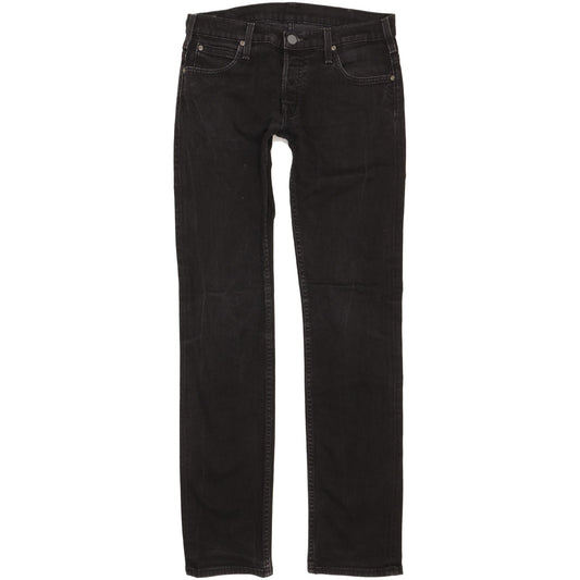 Lee Powell Men Black Straight Slim Stretch Jeans W31 L34