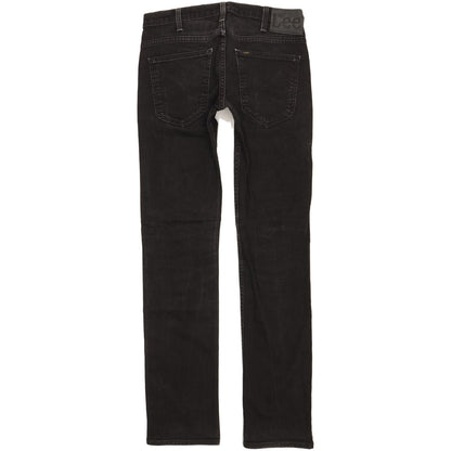 Lee Powell Men Black Straight Slim Stretch Jeans W31 L34