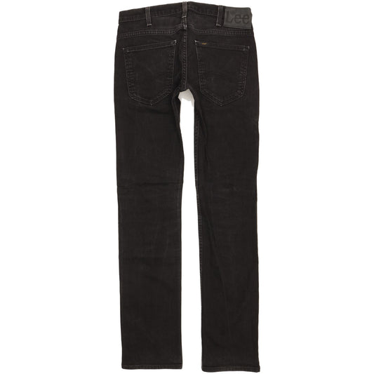Lee Powell Men Black Straight Slim Stretch Jeans W31 L34