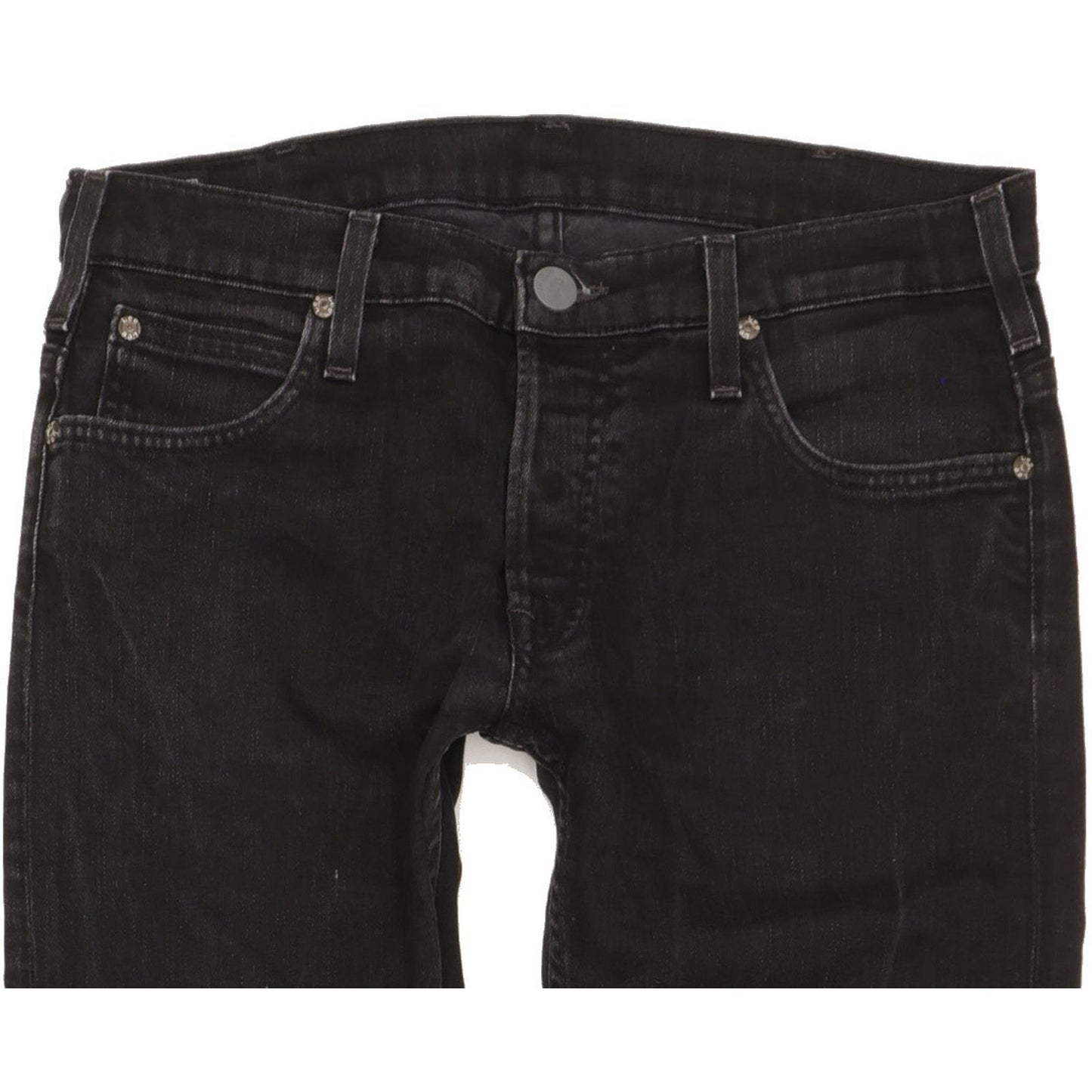 Lee Powell Men Black Straight Slim Stretch Jeans W31 L34