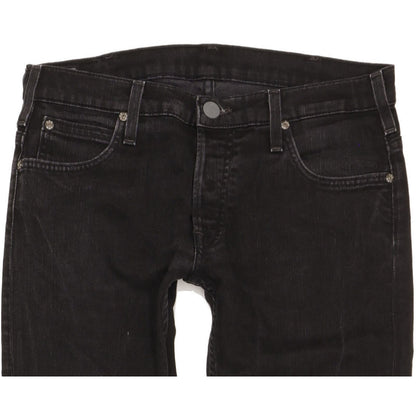 Lee Powell Men Black Straight Slim Stretch Jeans W31 L34