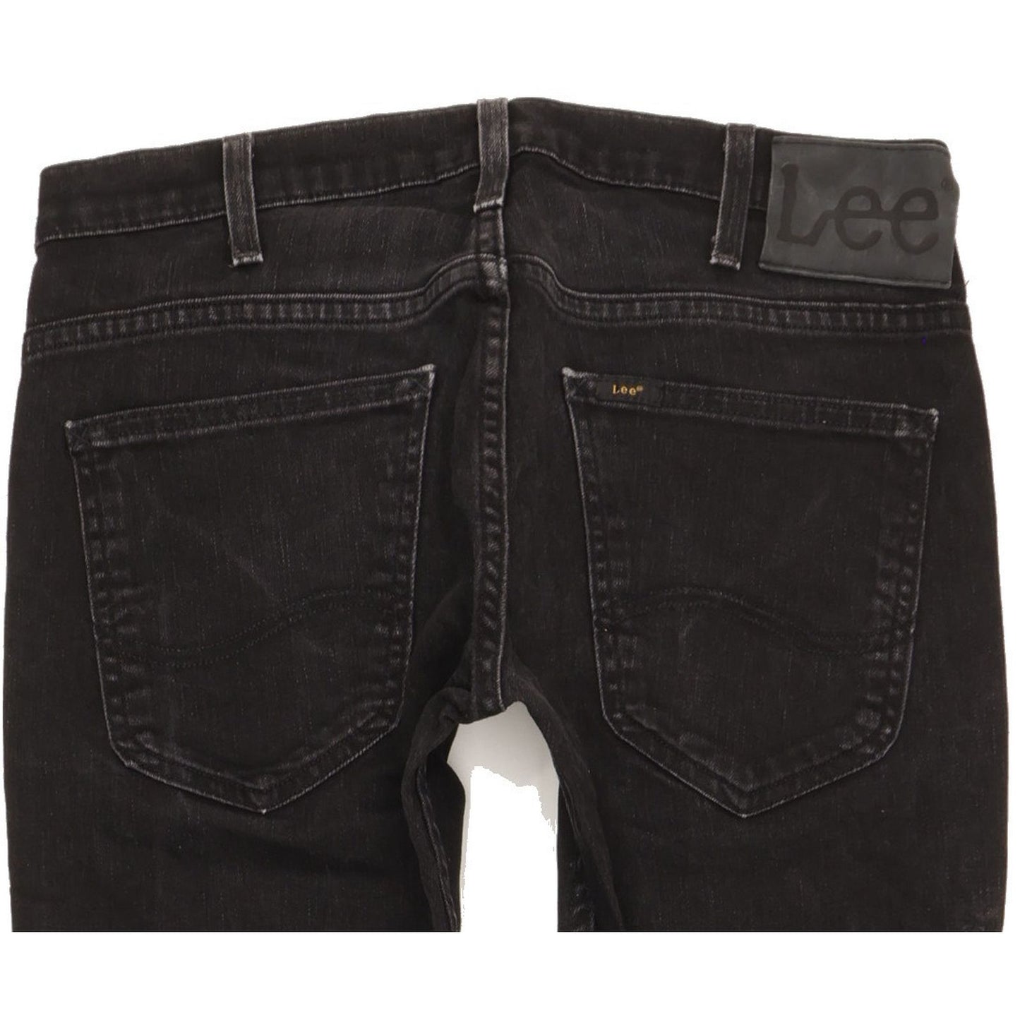 Lee Powell Men Black Straight Slim Stretch Jeans W31 L34