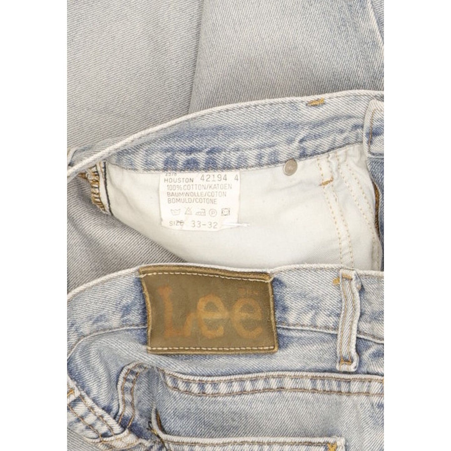 Lee Houston Men Blue Straight Regular Jeans W33 L32