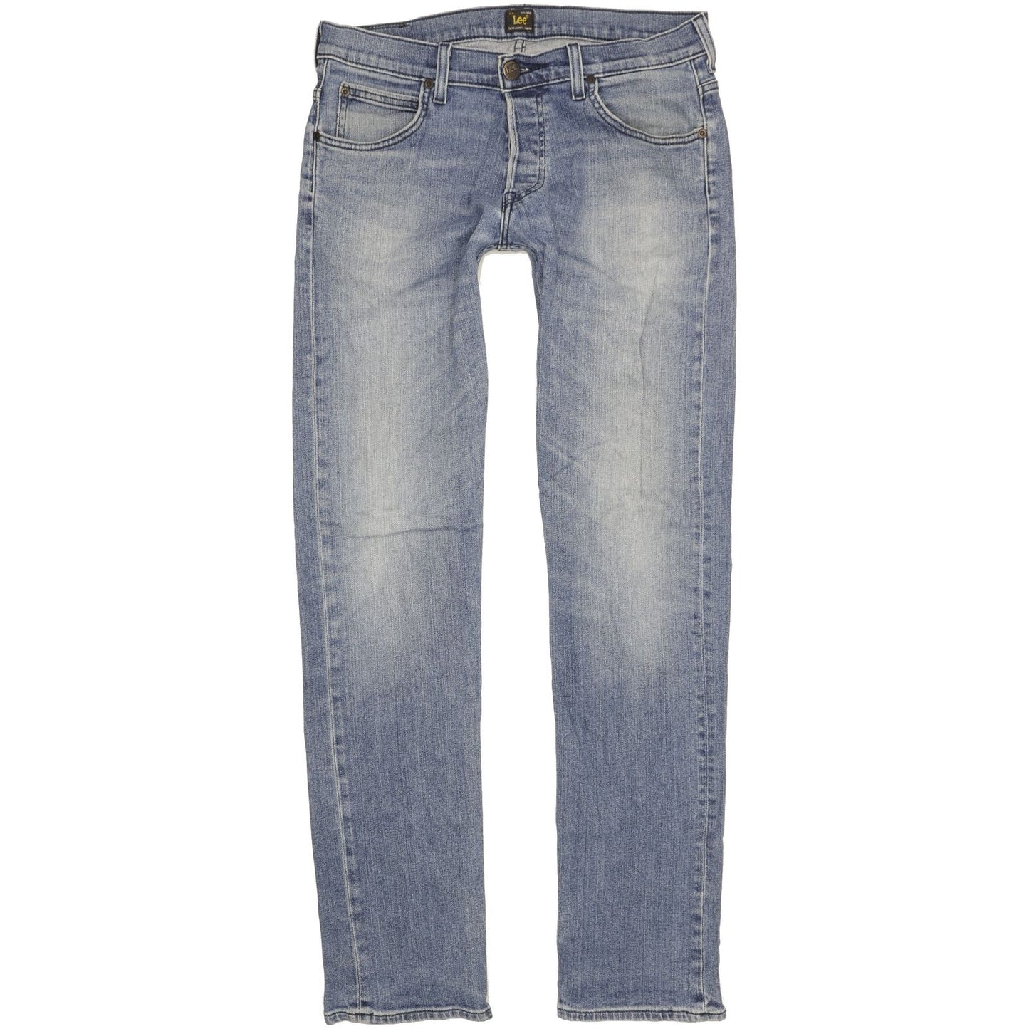 Lee Powell Men Blue Straight Slim Stretch Jeans W33 L34