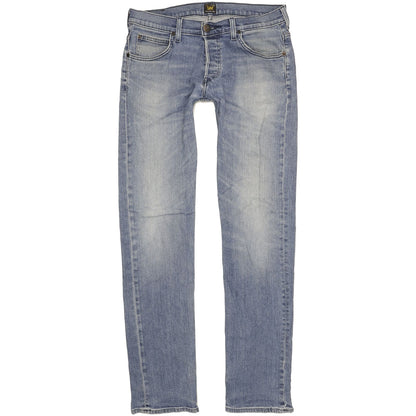 Lee Powell Men Blue Straight Slim Stretch Jeans W33 L34