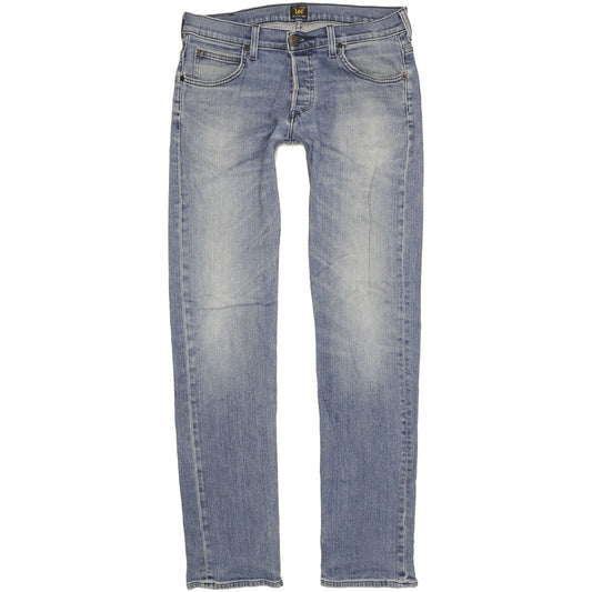 Lee Powell Men Blue Straight Slim Stretch Jeans W33 L34
