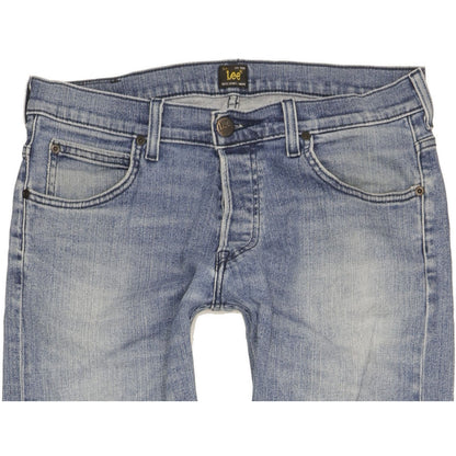 Lee Powell Men Blue Straight Slim Stretch Jeans W33 L34