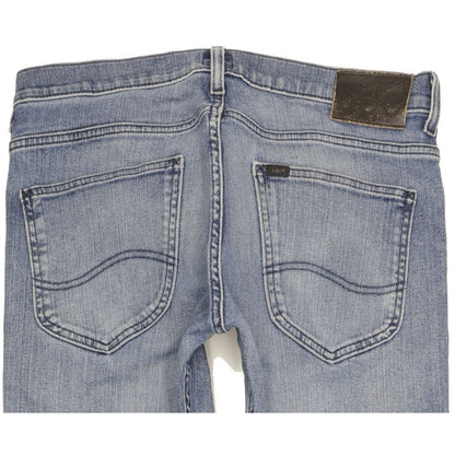 Lee Powell Men Blue Straight Slim Stretch Jeans W33 L34