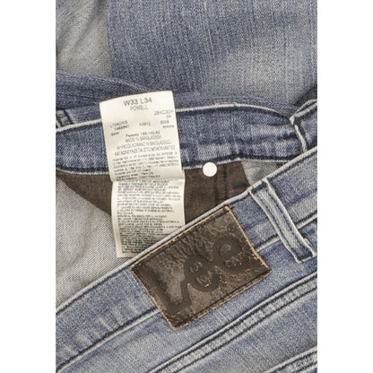 Lee Powell Men Blue Straight Slim Stretch Jeans W33 L34