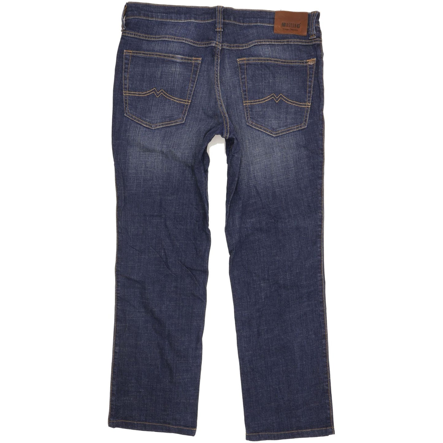 Mustang Tramper Men Blue Straight Regular Stretch Jeans W36 L30