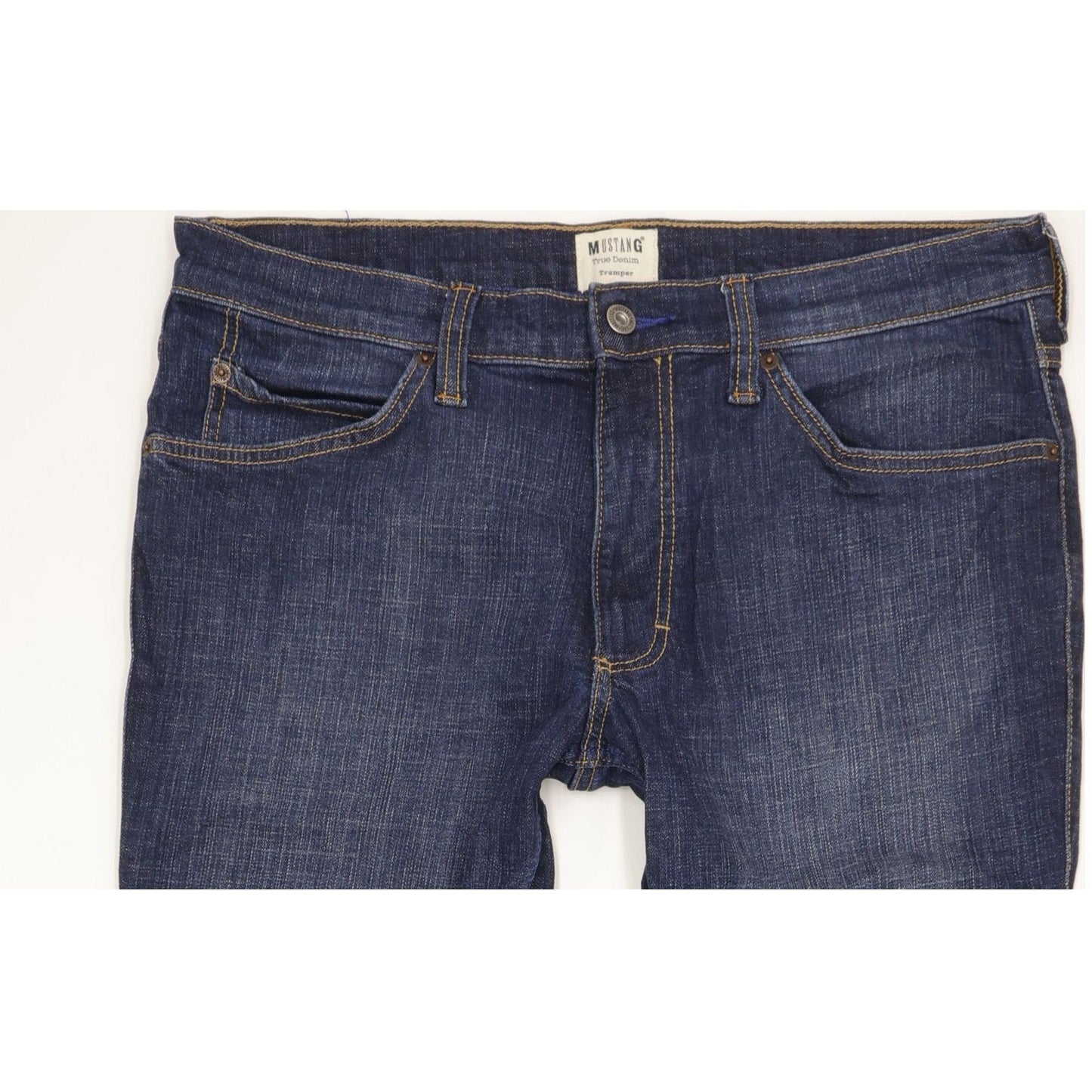 Mustang Tramper Men Blue Straight Regular Stretch Jeans W36 L30