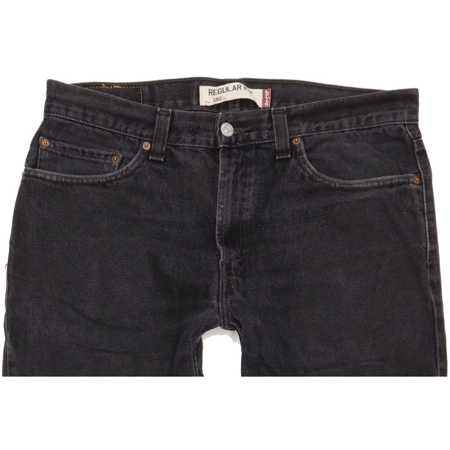 Levi's 505 Men Black Straight Regular Jeans W34 L29