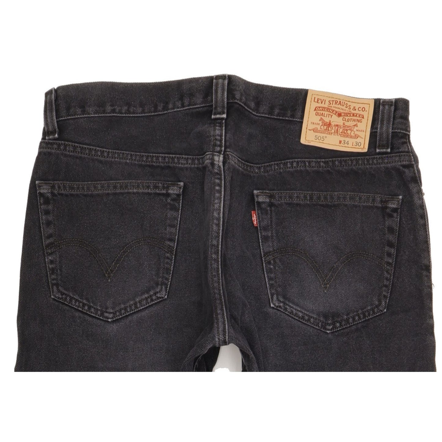 Levi's 505 Men Black Straight Regular Jeans W34 L29