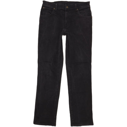 Wrangler Men Black Straight Regular Stretch Jeans W33 L33