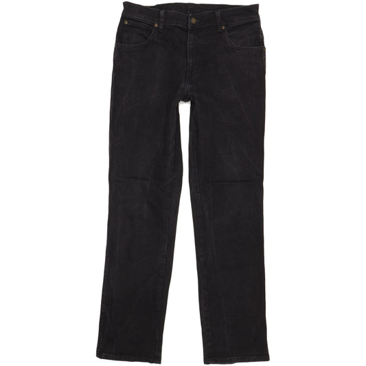 Wrangler Men Black Straight Regular Stretch Jeans W33 L33