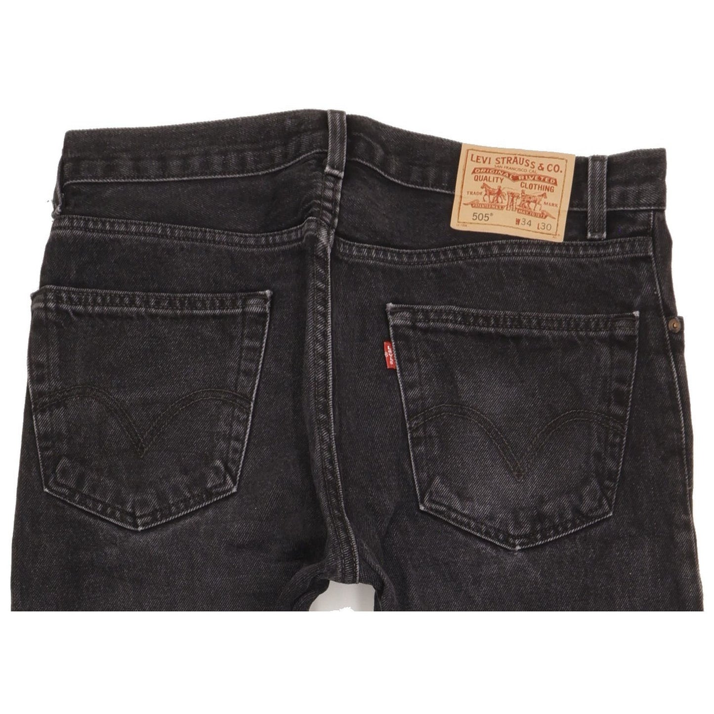 Levi's 505 Men Black Straight Regular Jeans W34 L28