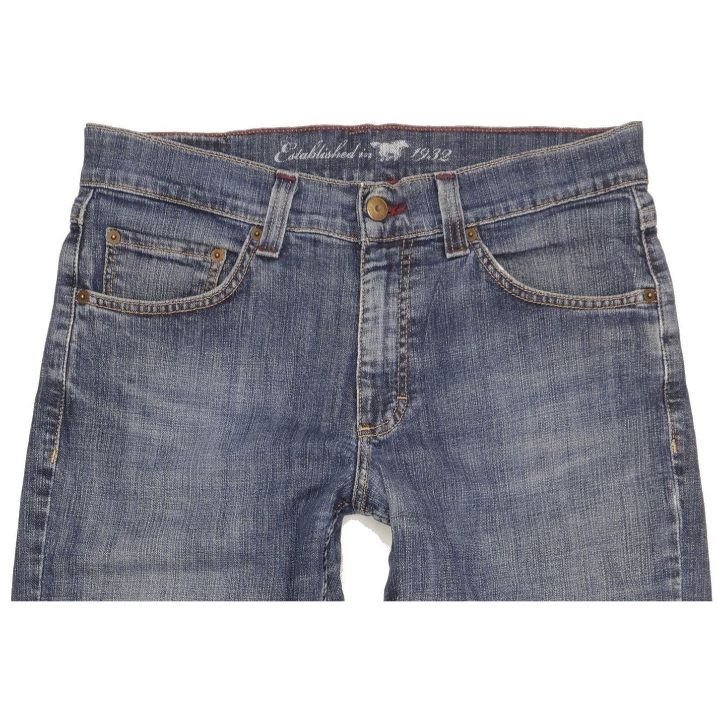 Mustang Big Sur Men Blue Straight Regular Stretch Jeans W33 L31
