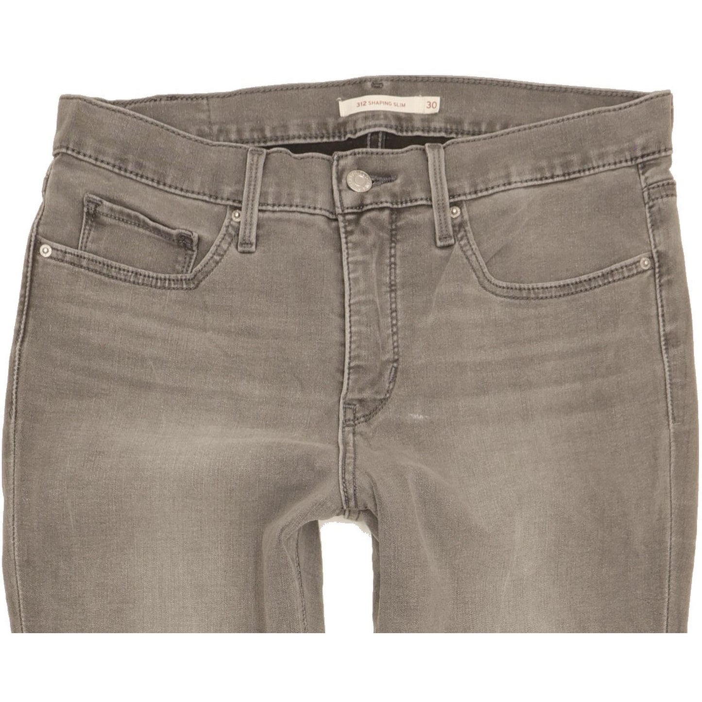 Levi's 312 Shaping Women Grey Straight Slim Stretch Jeans W30 L28