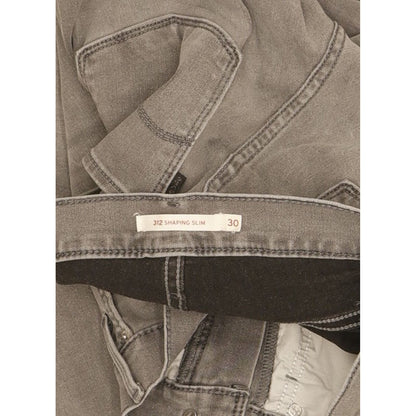 Levi's 312 Shaping Women Grey Straight Slim Stretch Jeans W30 L28
